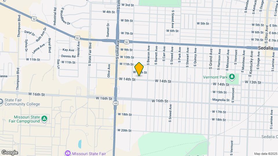 1616 W 14th St Map and Location Details