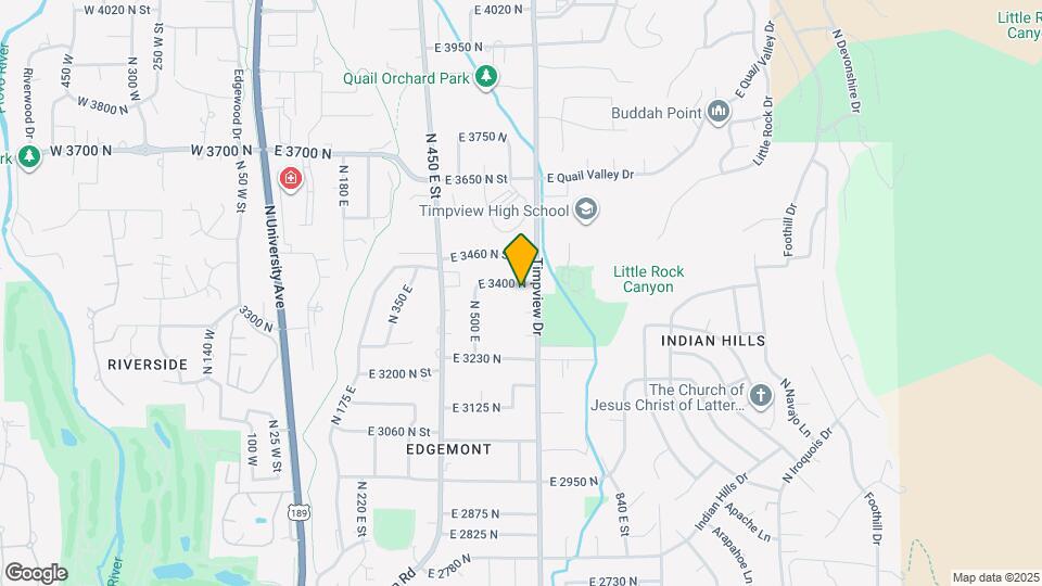 600 E 3400 N Mapa y Detalles de la Ubicación