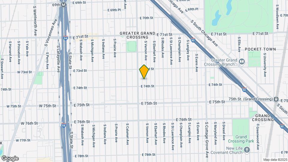 7342 S Vernon Ave, Unit 1F Map and Location Details