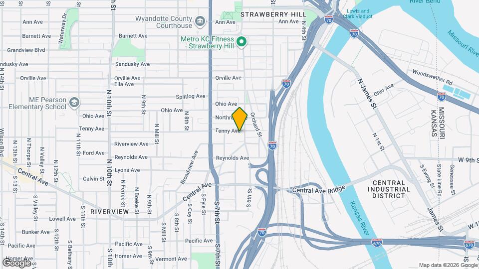 607 Tenny Ave Map and Location Details