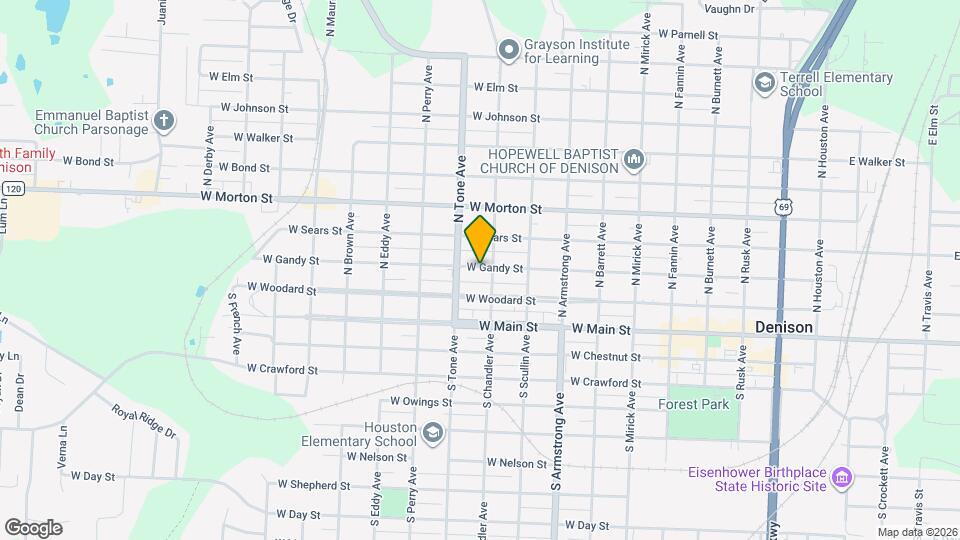 1030 W Gandy St Map and Location Details