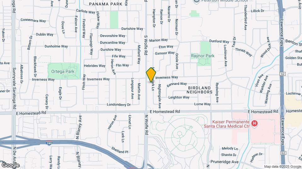 1625 Meadowlark Ln Map and Location Details
