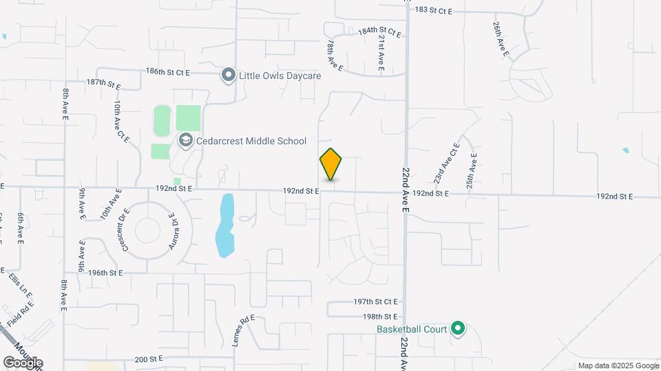 19129 18th Ave Ct E Map and Location Details