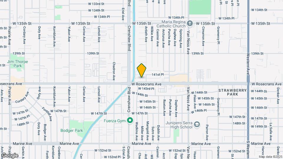 2913 Rosecrans Ave Mapa y Detalles de la Ubicación