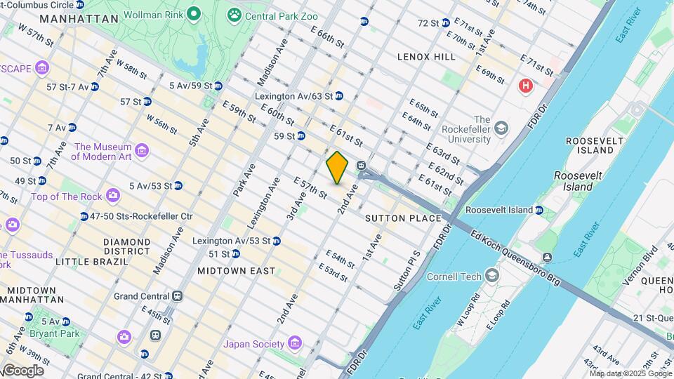 238 E 58th St Map and Location Details