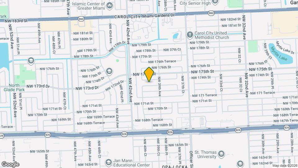 3951 NW 173rd Terrace Map and Location Details
