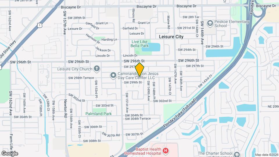 14974 SW 298th Terrace Map and Location Details