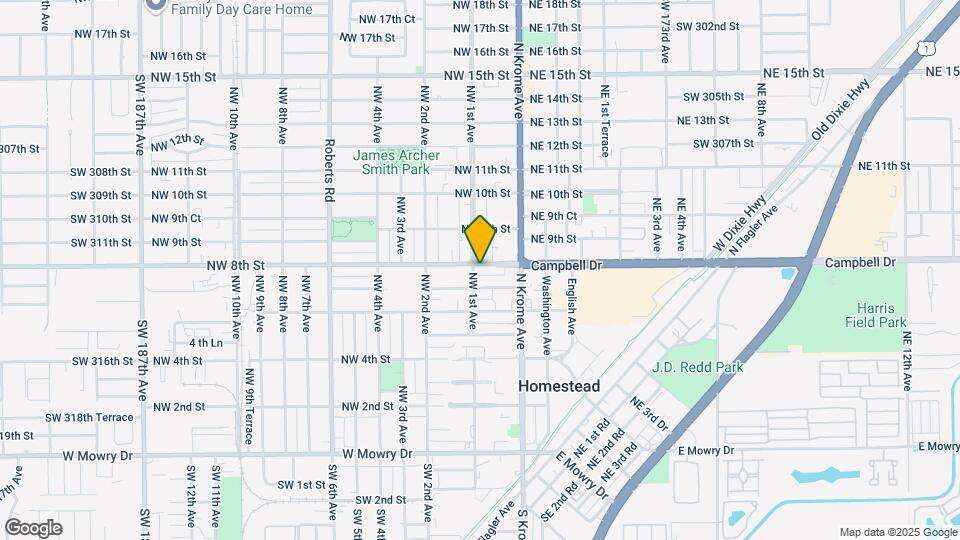 715 NW 1st Ave Map and Location Details