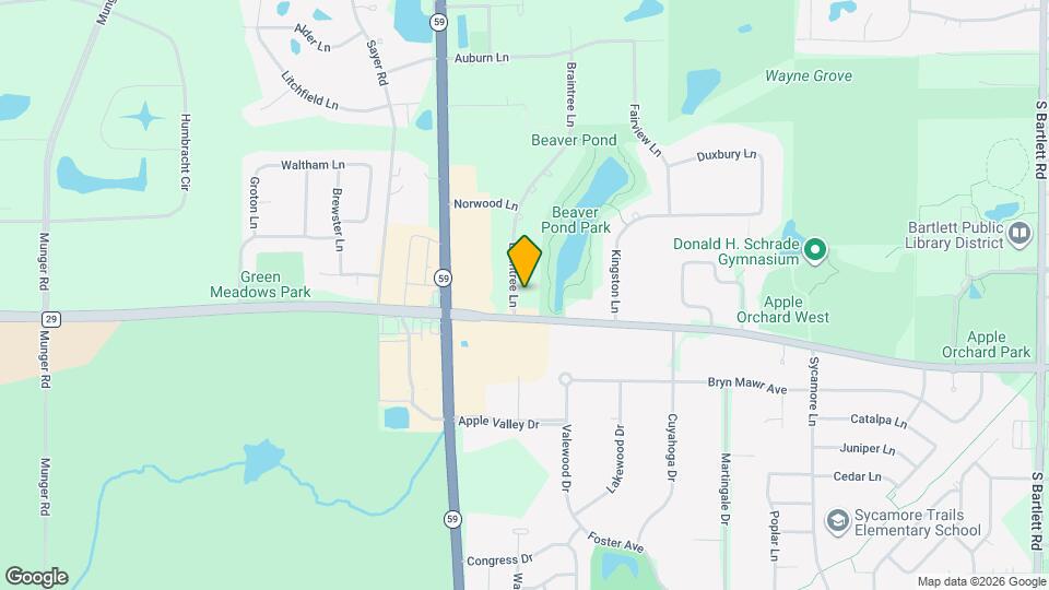 887 Braintree Ln Map and Location Details