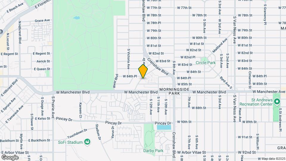 8400 Crenshaw Dr Map and Location Details