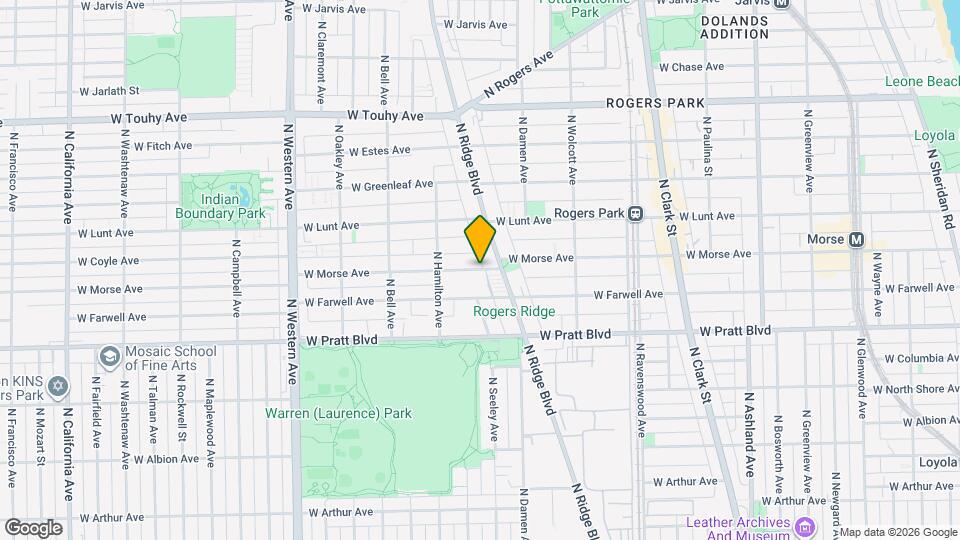 2013 W Morse Ave Map and Location Details