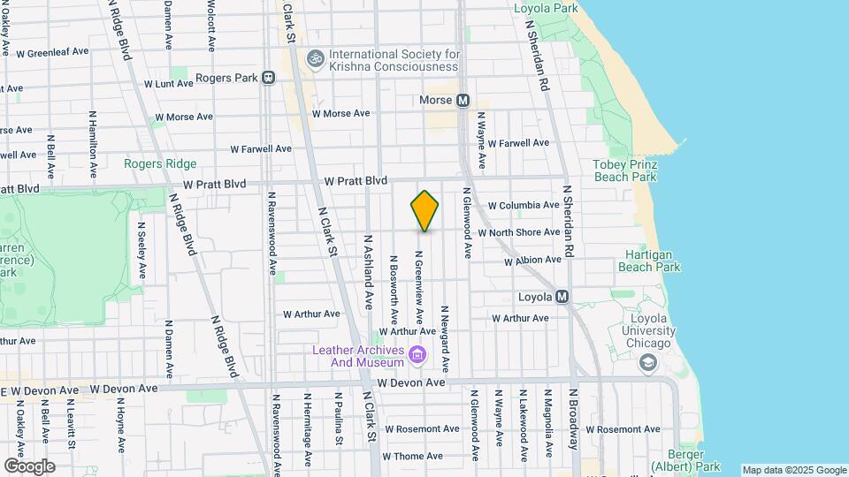6649 N Greenview Ave Mapa y Detalles de la Ubicación