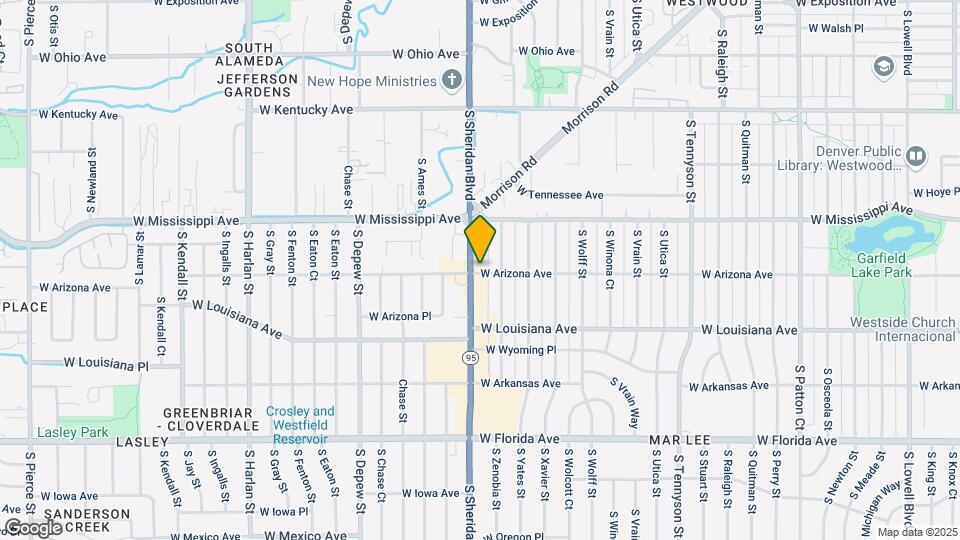 1190 S Sheridan Blvd Map and Location Details