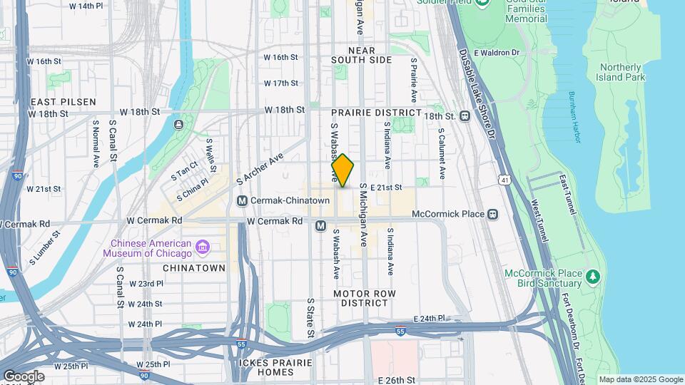 2101 S Wabash Ave Map and Location Details