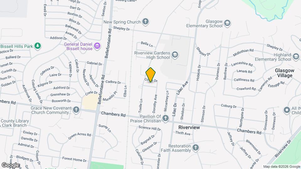 575 Glorose Dr Map and Location Details