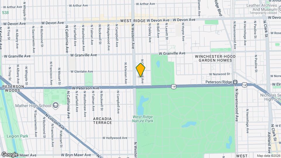 6030 N Claremont Ave Mapa y Detalles de la Ubicación