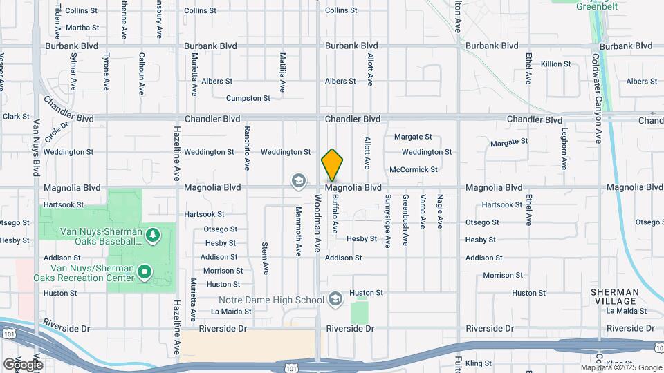 13659 Magnolia Blvd Map and Location Details