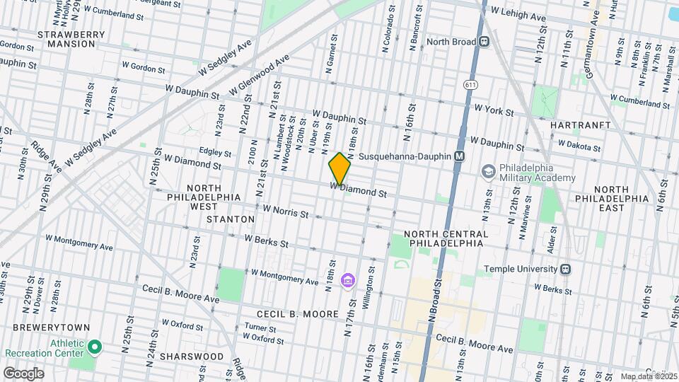 1806 W Diamond St Map and Location Details