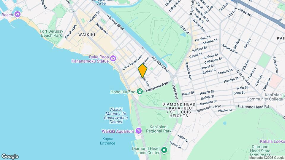 2543 Kuhio Ave. Map and Location Details