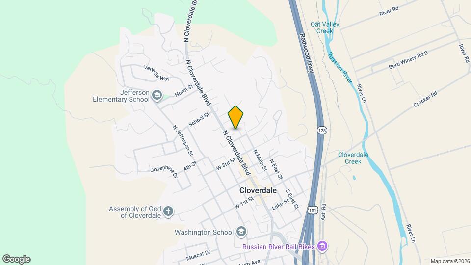 412 N Cloverdale Blvd Mapa y Detalles de la Ubicación