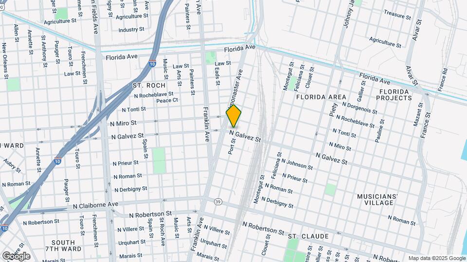 2645 N Galvez St Map and Location Details