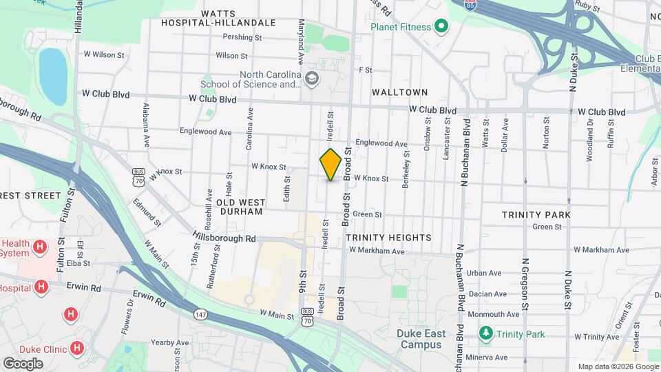 918 Iredell St Map and Location Details