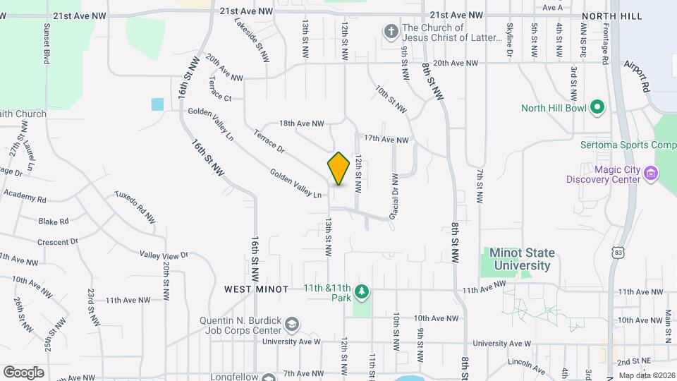 1600 Terrace Dr Map and Location Details