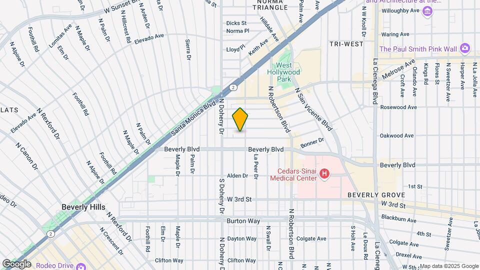 9011 Rosewood Ave Map and Location Details