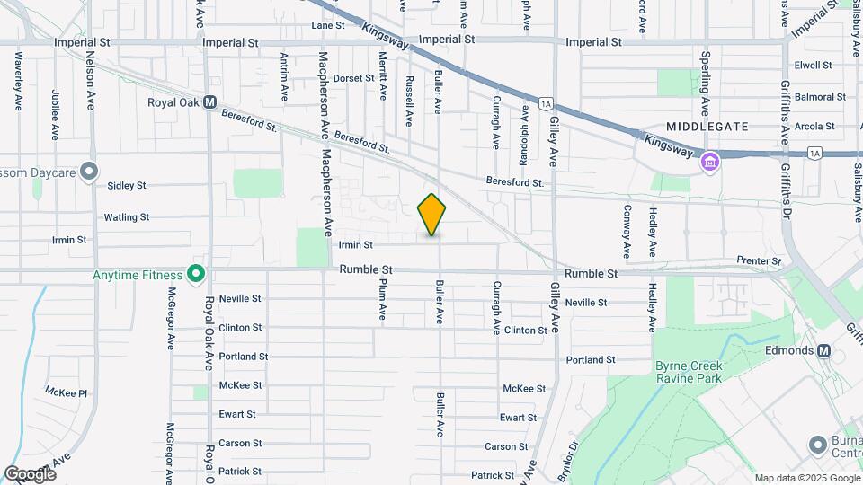 5889 Irmin St Map and Location Details