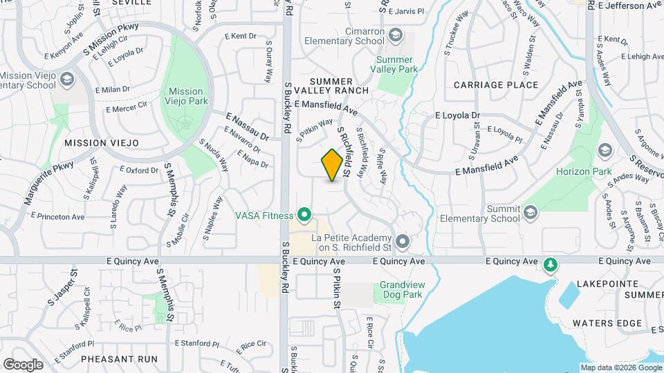 17231 E Oberlin Pl Mapa y Detalles de la Ubicación