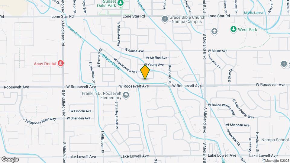 1621 W Streamside Ave Map and Location Details