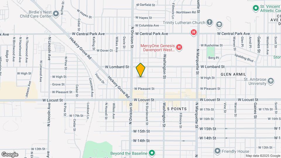 1627 W High St Map and Location Details