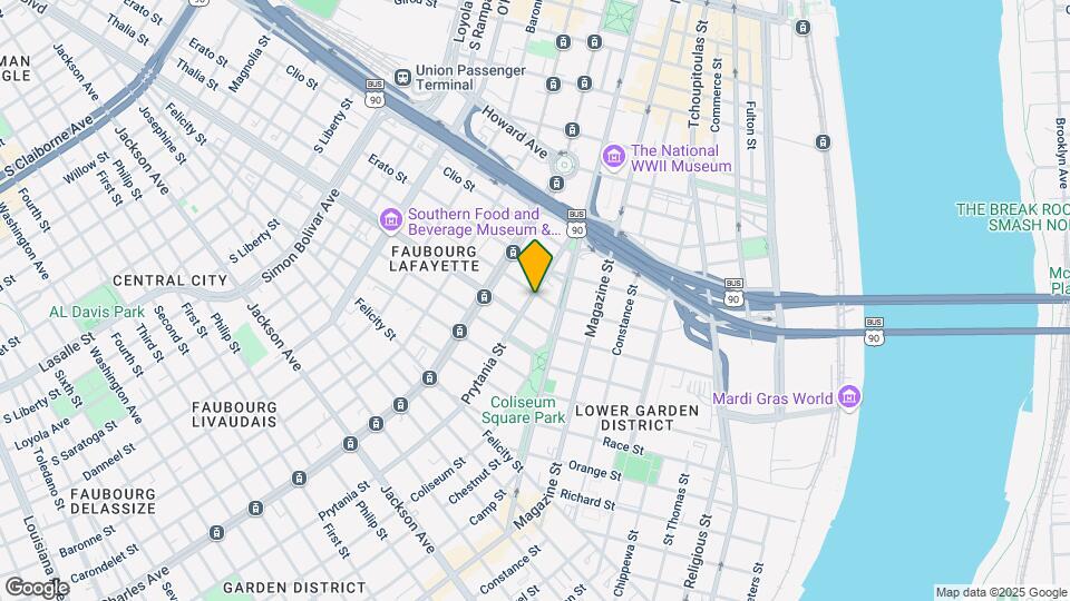 1404 Prytania St Map and Location Details