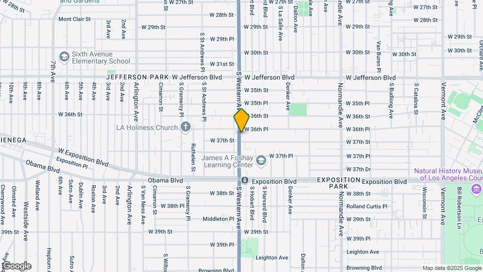 3672 S Western Ave Map and Location Details