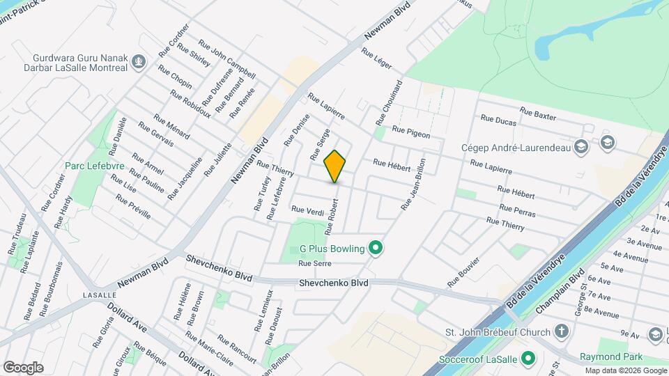 1400 Thierry Rue Map and Location Details