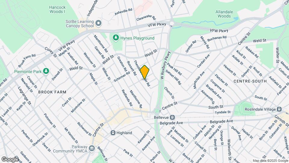 96 Theodore Parker Rd Map and Location Details