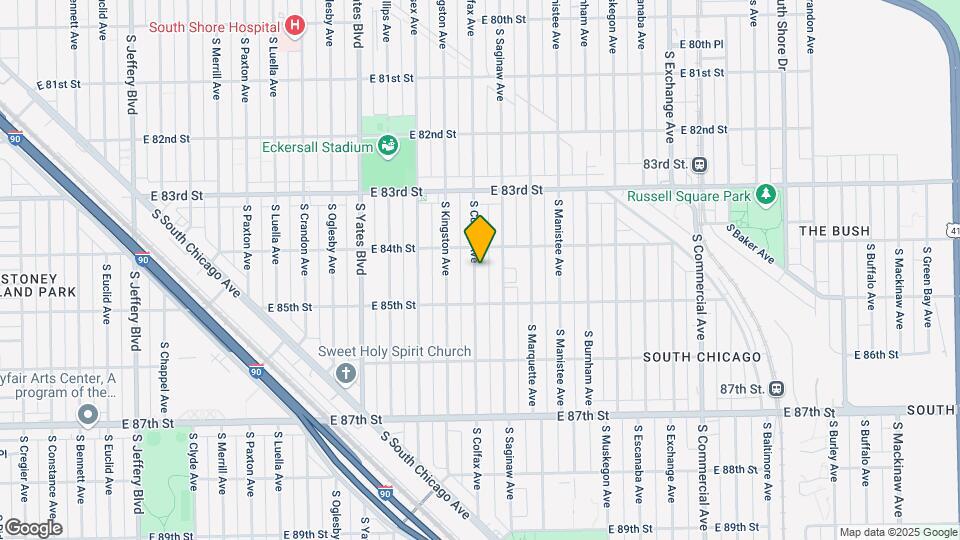 8423 S Colfax Ave Map and Location Details
