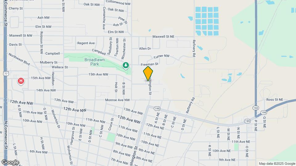 1501 N Washington St Map and Location Details