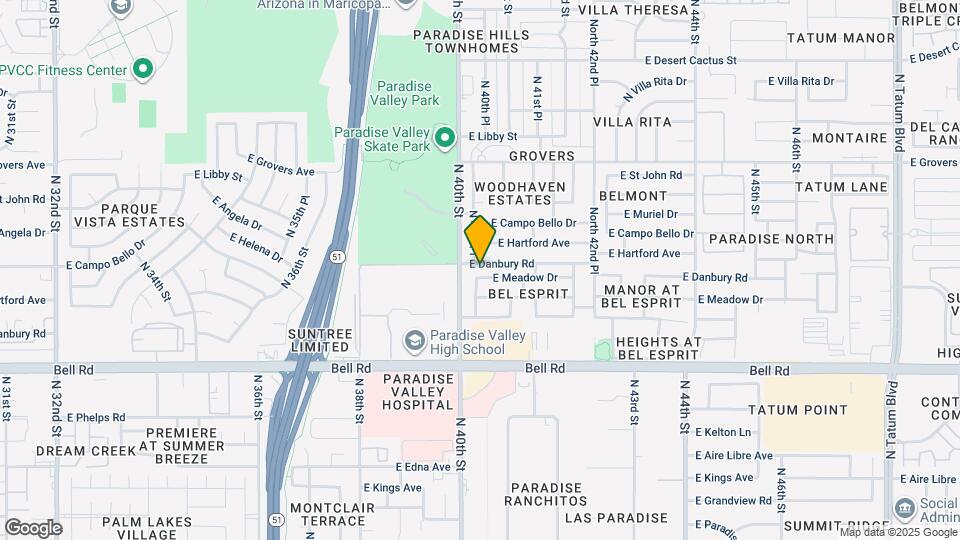 4022 E Meadow Dr Map and Location Details