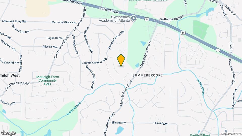 3319 Country Creek Dr NW Map and Location Details