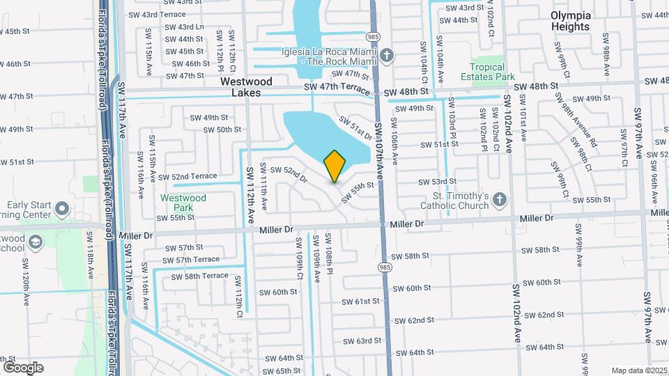 10840 Westwood Lake Dr Map and Location Details