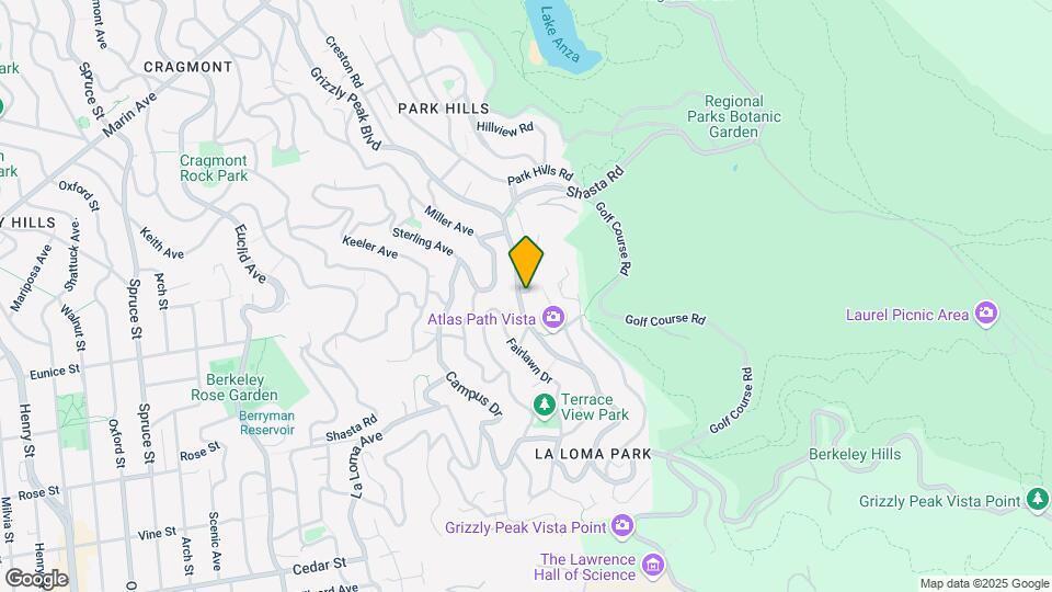 1269 Grizzly Peak Blvd Map and Location Details
