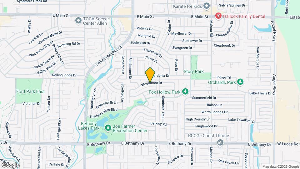 1408 Woodmont Dr Map and Location Details