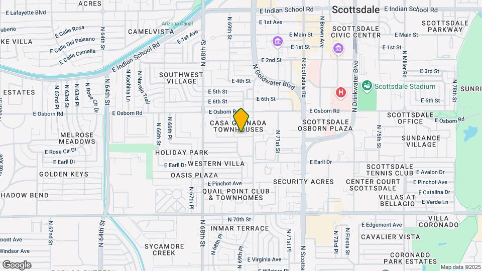 6957 E Osborn Rd, Unit CasaGranada Haus Mapa y Detalles de la Ubicación