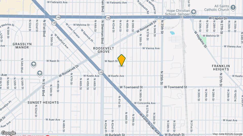 3606-3608-3608 N 41st St Map and Location Details