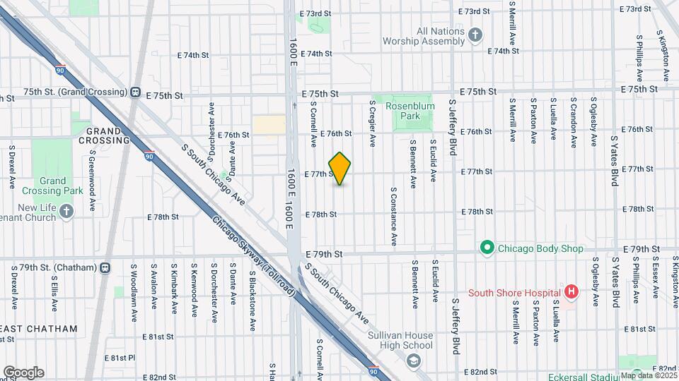 7725 S East End Ave Map and Location Details
