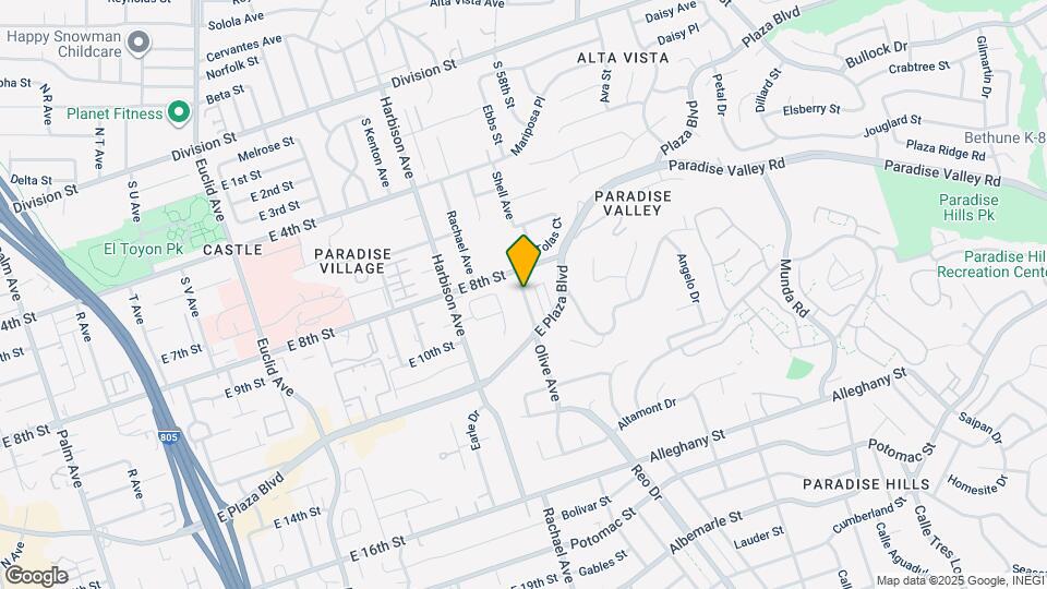 836 Olive Ave Map and Location Details