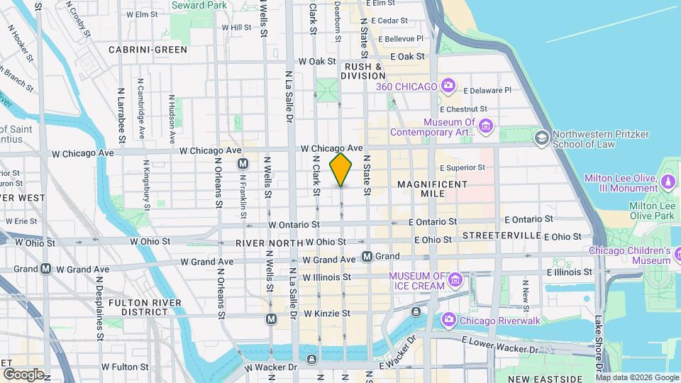 680 N Dearborn St Map and Location Details