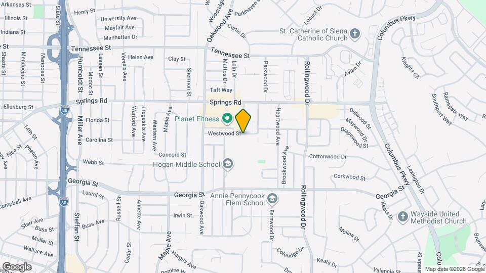 245 Westwood St Map and Location Details