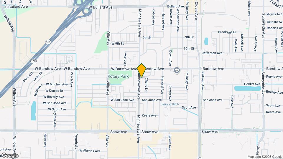 1321 Minnewawa Ave Map and Location Details
